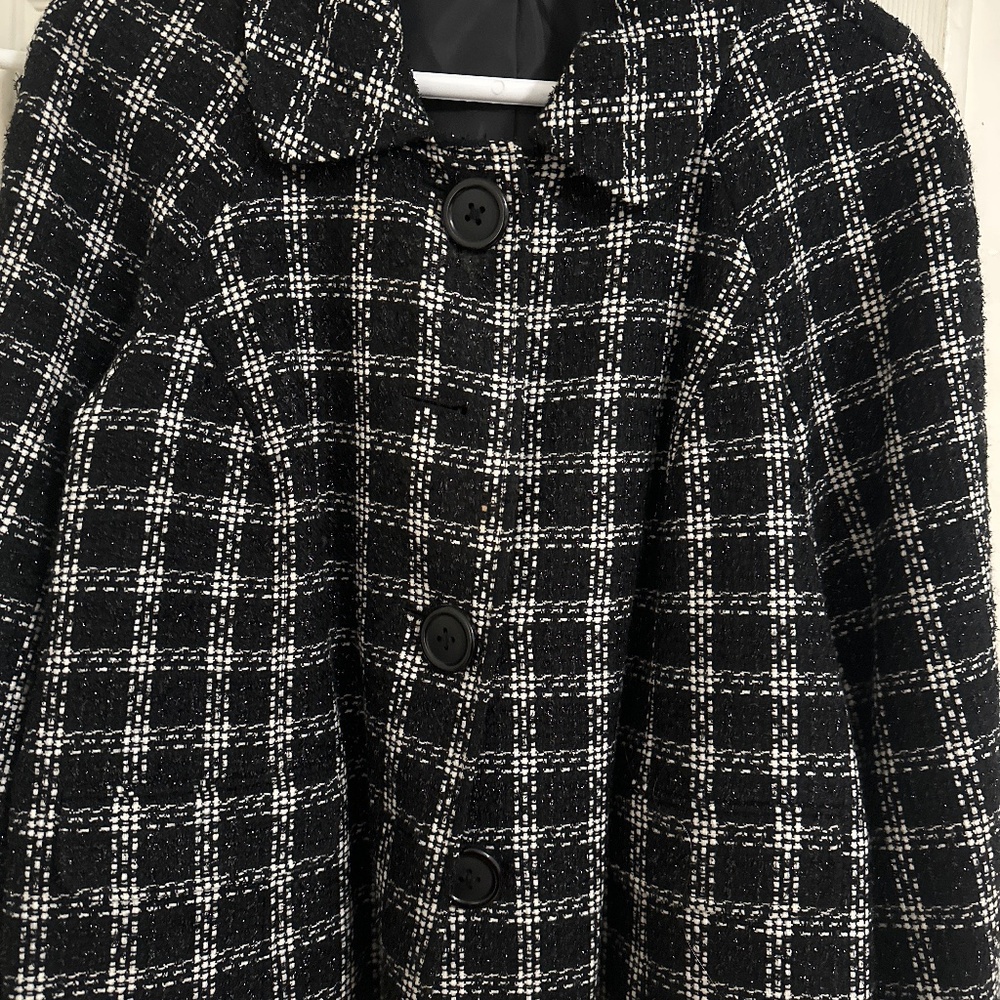 Black white stripes jacket